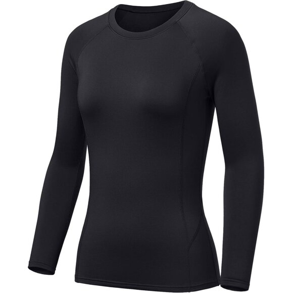 Large Thermal Long Sleeve Compression Top for Enhanced Cold Weather Comfort - Picture 8 of 9